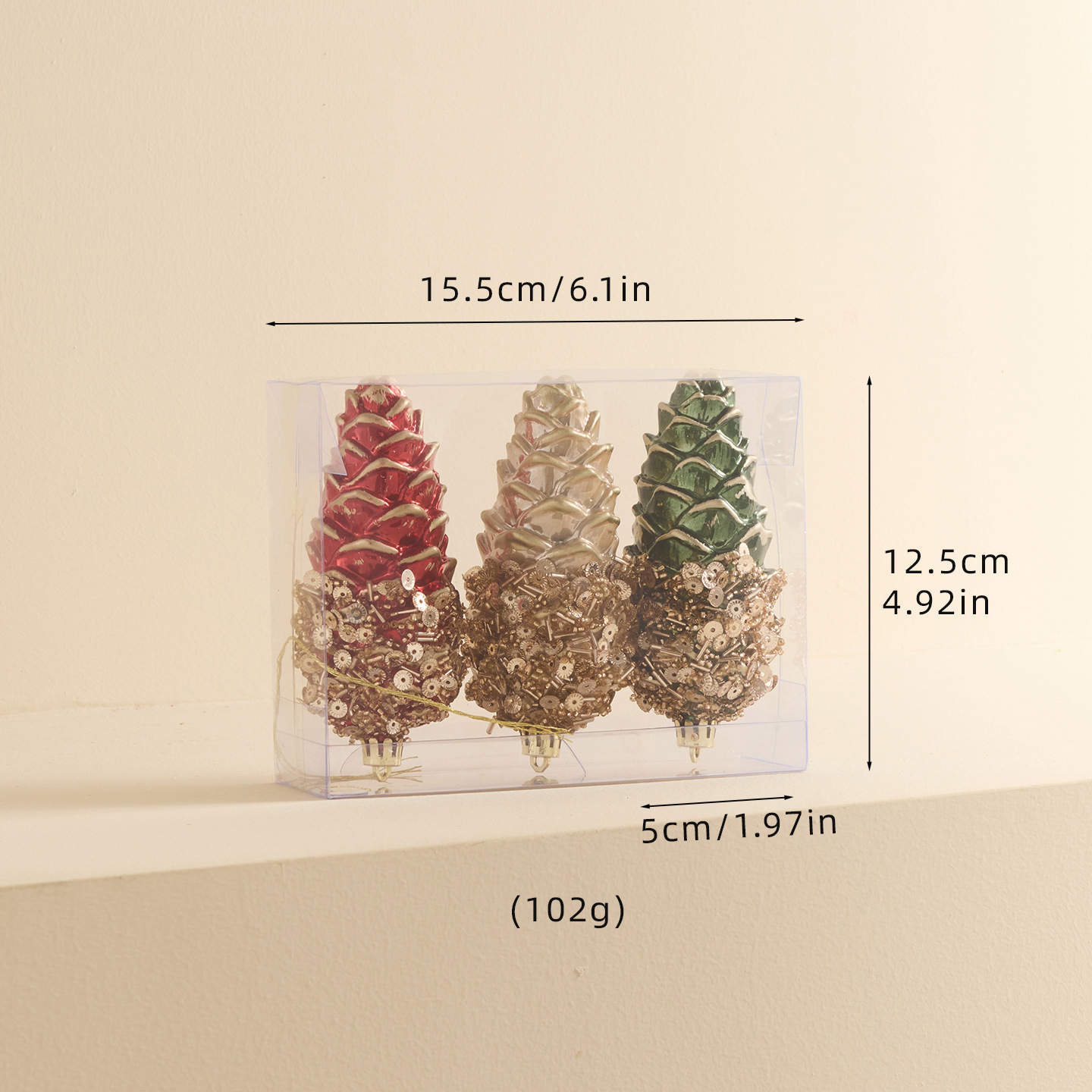 Red And Green Ornaments Timele - Decor Timeless Lighting reseña y precio