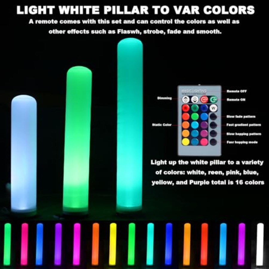 Inflatable LED Tube Column Lig - Lighting Decor Rentals reseña y precio
