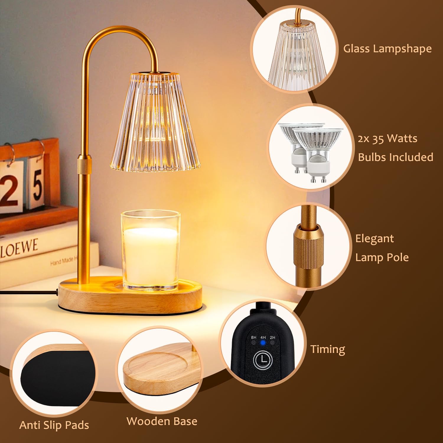 Electric Candle Warmer Lamp wi - Wax Melter Electric reseña y precio