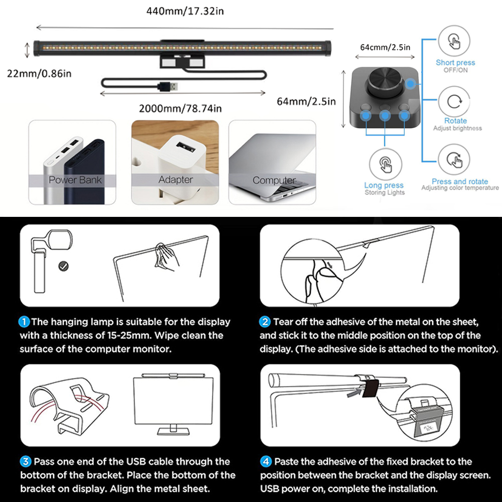 LED Eye-Care Desk Lamp Led Mon - Touch Dimmer Lamp reseña y precio
