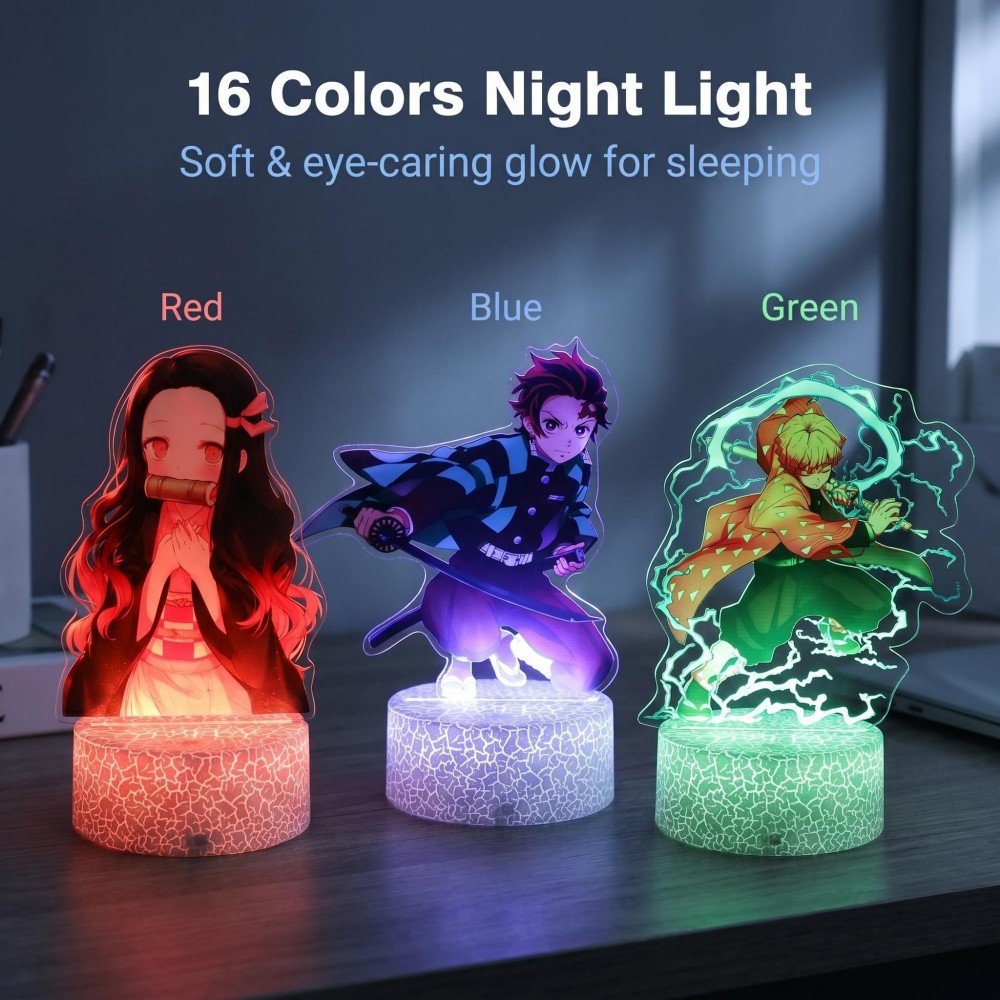 Anime Figure Tanjiro Merch 3D  - Lighting Room Decor Items reseña y precio